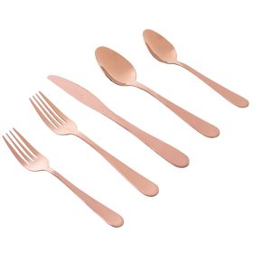 Gibson Home Stravidia -20 Piece Flatware Set in Rose Gold Stainless Steel